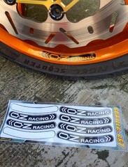 OZ Racing Wheel Rim Premium Stickers Decal Set Sportbike Rims 8 pcs.