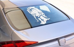 Decal Car Window, Holy face of Jesús. Glass/Window/Plastic/Ceramic/Metal USE.