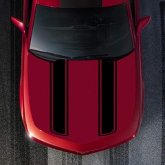 Car SUV Hood Sticker Racing Side Body Stripe Vinyl Black Exterior Decoration