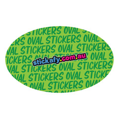 CUSTOM LOGO STICKER White Round Square Custom Shaped Multiple Sizes Full Colour