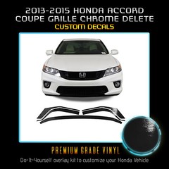 Front Grille Chrome Delete Kit For 2013-2015 Honda Accord Coupe – Glossy Matte