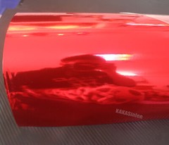 65FT Stretch Full SUV Car Wrap Red Mirror Chrome Metal Vinyl Sheet Sticker US
