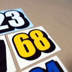 Custom Race Number Vinyl Sticker Racing Graphics Decal Car Motorcycle Dirt Bike