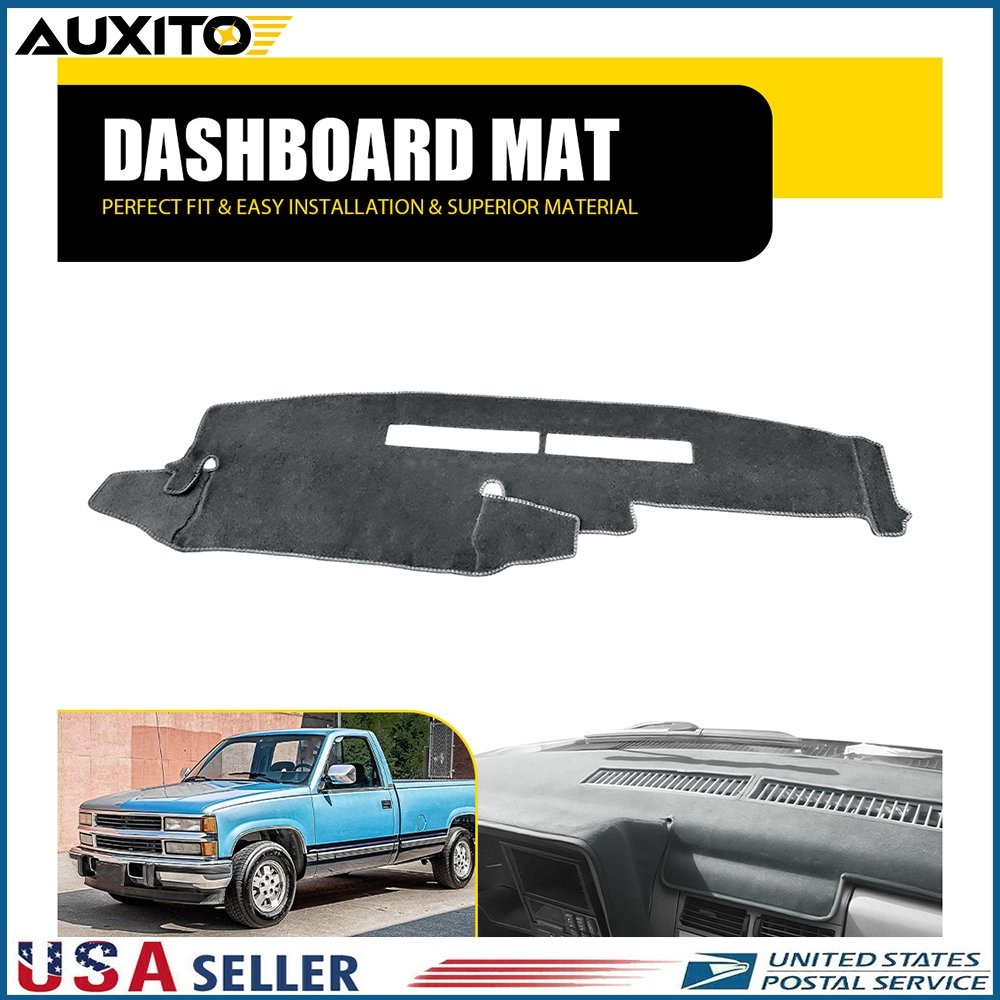 Gray Black Dash Mat Fit 1988-1994 Chevrolet Silverado C1500 C2500 C3500 K1500