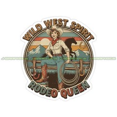 Cowgirl Vinyl Decal Sticker Rodeo Country Horse L
