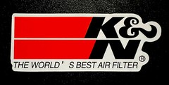 K&N Air Filters Sticker Free Ship W/Tracking *Matte*Finish Size: 3.5”X 1.33”