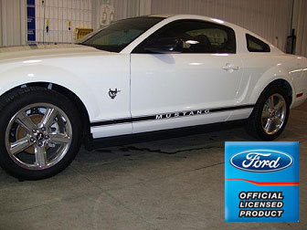 Ford Mustang Rocker Panel Door Side Stripes Decals – RJ – Strips Stickers Lower