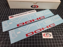 I-VTEC DOHC Decals (2pk) Racing Engine Accent Door Rocker Stickers Civic Si RSX