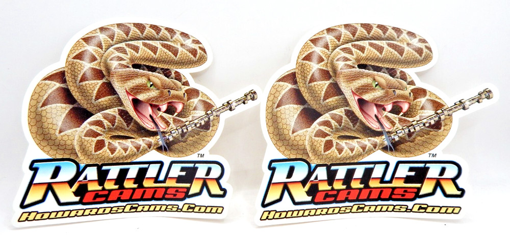 X2 Vinyl Decal Sticker Howards Rattler Cams 5″ Snake Viper Race Car Racing PAIR