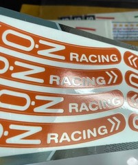 OZ Racing Wheel Rim Premium Stickers Decal Set Sportbike Rims 8 pcs.