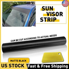 Car Sun Visor Strip Tint Film Front Windshield UV Shade Banner Accessories-Black