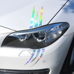 One Pair Monster Claw Scratch Headlight Reflective Decal Sticker Auto Car Truck