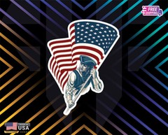 AMERICAN USA EAGLE FLAG STICKER, DECAL, 5YR VINYL LAPTOP FREE GIFT CUST SZ DM M