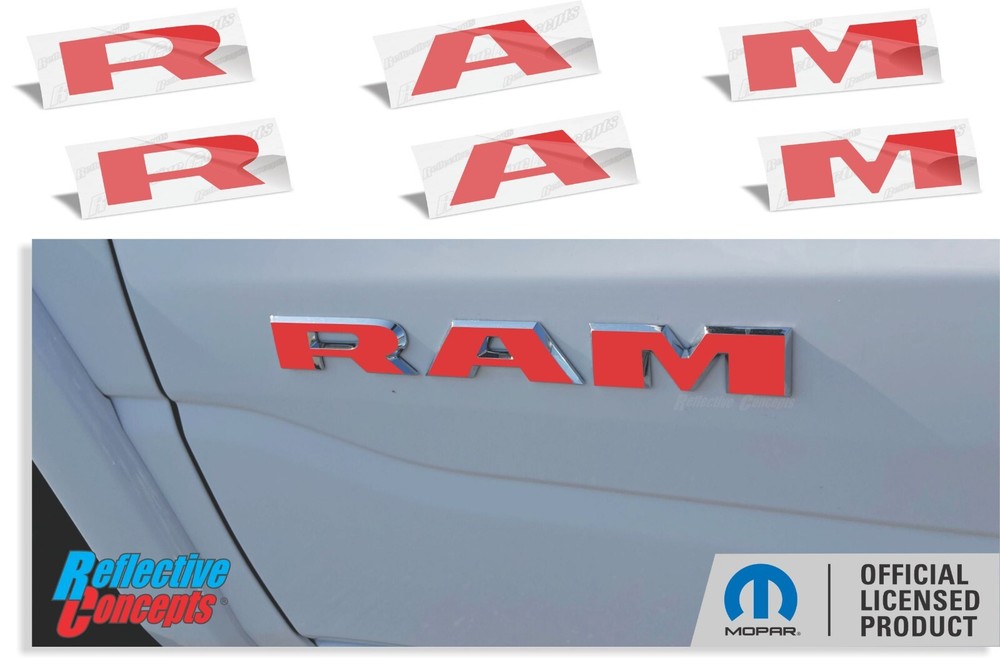 RAM Door Badge Overlay Decal Stickers for 2019-2025 Ram