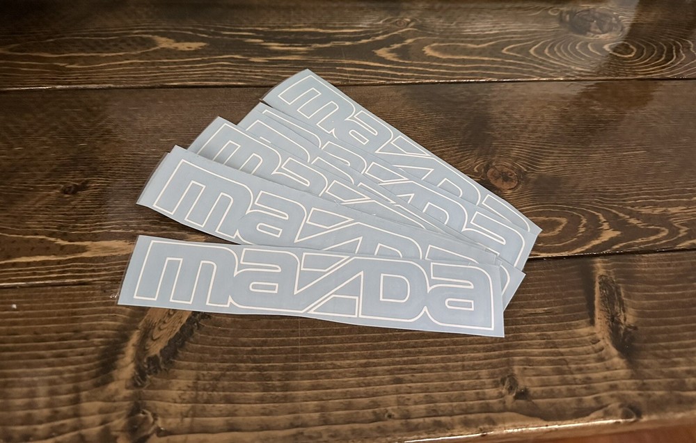 *JDM mazda zoom zoom logo sticker vinyl black, red or white decal 7”