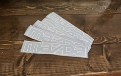 *JDM mazda zoom zoom logo sticker vinyl black, red or white decal 7”