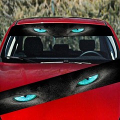Car Window Sticker 3D Blue Eye Decals For Front Windshield Decor Waterproof