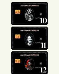 CUSTOMIZED AMERICAN EXPRESS Credit Card Sticker Metal