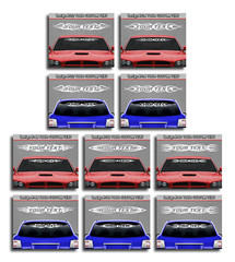Customized Text Decal Sticker Vinyl Graphic Windshield Window Tribal Flame Car