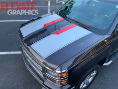 2014-2015 For Chevy Silverado Graphics Rally Hood Tailgate Decals Stripes