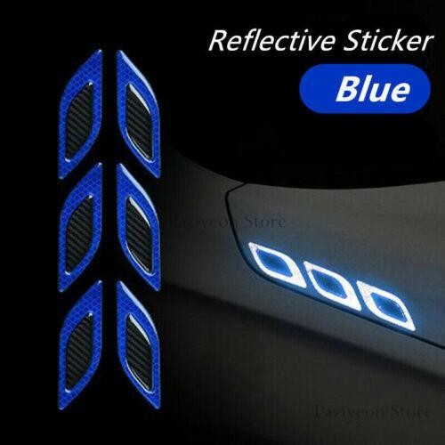 6PCS Auto Car Door Sticker Reflective Tape Safety Warning Decal Universal
