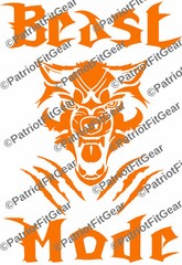 Beast Mode,Wolf,Exercise,Wellness,Fitness,Goal,#BeastMode,Motivation,Vinyl Decal