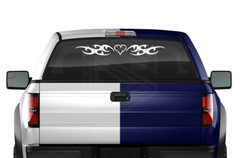168-01 HEART Decal Sticker Windshield Window Vinyl Banner Graphic Tribal Heart