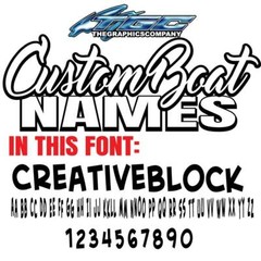 Custom Boat Names Vinyl Decals Stickers Graphics Font Creative Block 20″ – 48″