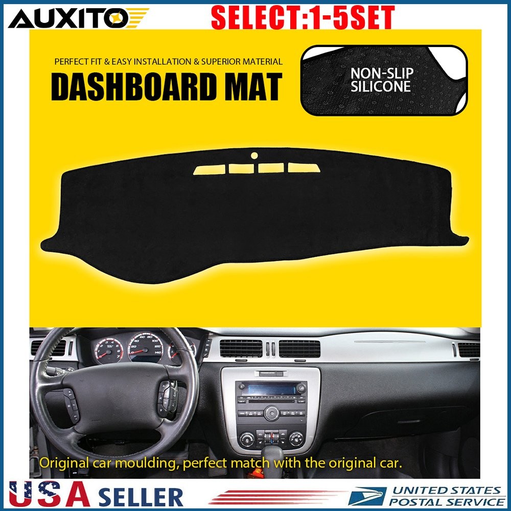 For 2006-13 Chevrolet Impala Dash Mat Dashboard Cover Pad Custom Fit Black 1-5X
