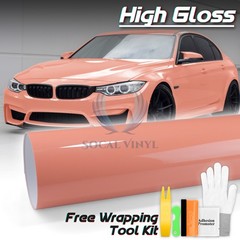 High Gloss Paige Pink Glossy Car Vinyl Wrap Sticker Decal Sheet Film Air Release