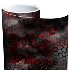 Camo Chameleon “Black and Red” Wrap Vinyl Roll Sheet 3M – Many Sizes Available