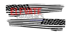 For Dodge Ram 1500 Side Flag Stripes Graphic 3M Vinyl Decals Flag Stickers 09-18
