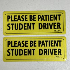 Please Be Patient Student Driver (2 Pack) Car Magnets