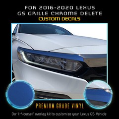 For 2017-2021 Honda Accord Headlight Eyelid Graphic Decals Satin Metallic Vinyl