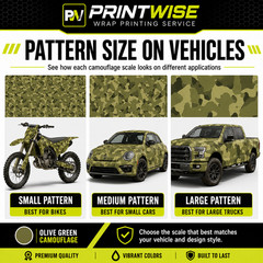 Camouflage Vehicle Wrap Vinyl Avery Dennison 1105 Cast Gloss Matte 60in Wide