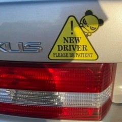 Warning Mark, Yellow New Driver Please Be Patient