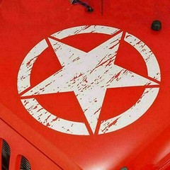 20″ Distressed Military Army Star Sticker Decal for Car Truck SUV Hood Door USA