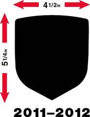 GRILLE EMBLEM fits RAM 2500-3500 DIESEL 2011-12 BLACK / Silver C