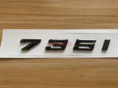 Gloss Black 3D ABS Letters Trunk 735i Emblem Rear Badge for BMW 2017-2022 735i