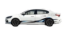 Fit For Ford Focus Graphics Flame Sticker Distorted Stripe Car Side Vinyl Decals