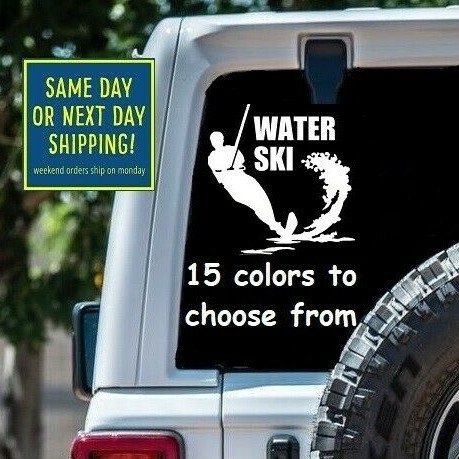 8 Sizes MALE WATER SKIER SKIING Car Window DECAL STICKER MacBook Laptop Tablet