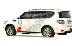 Graphics Car Hood Side Sticker For Nissan Patrol Tire Tracks Mud Splash Stripes