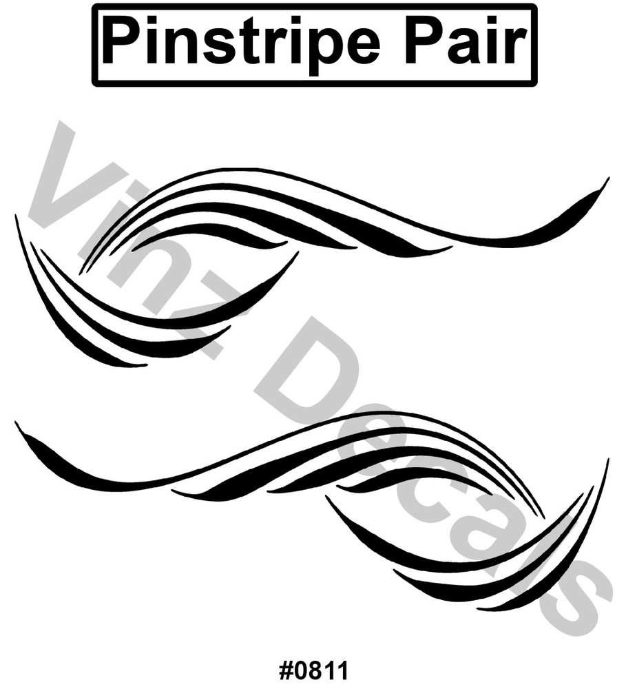 High-Quality Vinyl Pinstripe / Scroll Decal -Many Colors & Sizes- Free Shipping!