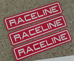 Decal Stickers “RACELINE” 6’x1-3/8″ Red & White Offroad Racing Set of 3 NEW