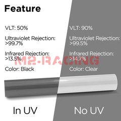 Paint Protection PPF UV Clear To Smoke Black Headlight Taillight Fog Tint Film