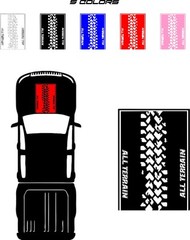 H33 Automotive vinyl hood graphic decal 20″x30″