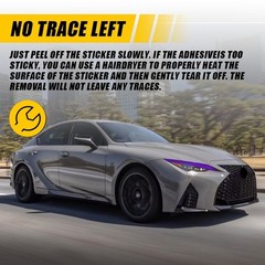 Purple Headlight DRL Vinyl Overlay Decals For 2021-2025 Lexus IS350 IS300 IS500