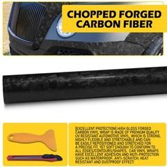 24K Carbon Fiber Chopped Forged Matte Gloss Titanium Vinyl Wrap Sticker Decal