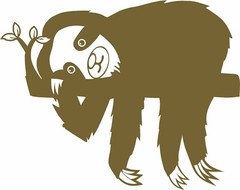 Sloth Slow Animal Farm Pet Zoo Car Truck Window Vinyl Decal Sticker