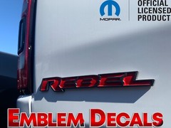Ram 1500 DT REBEL TAILGATE COMBO Decal Overlay Decal 19 2020 2021 2022 2023 24